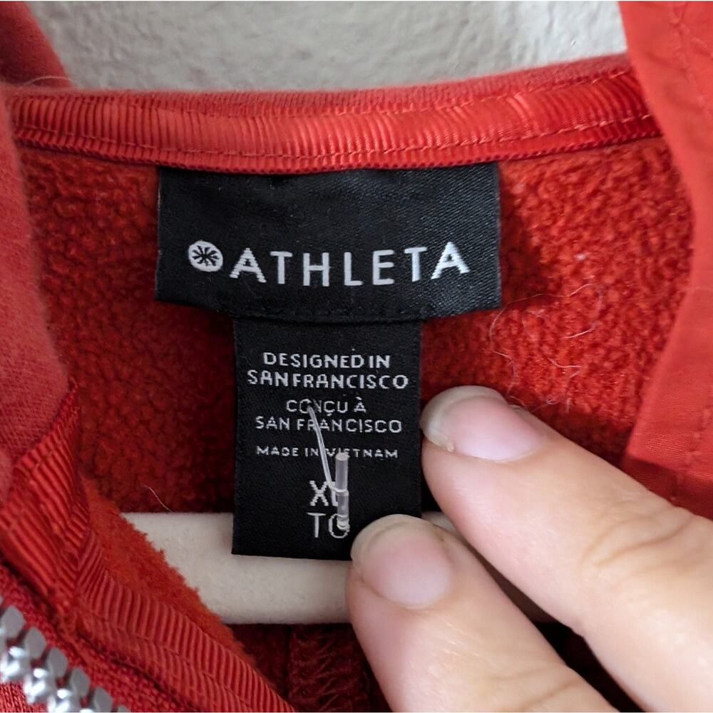 ATHLETA ON MY WAY TRIUMPH HOODIE IN CURRANT RED - Picture 7 of 8
